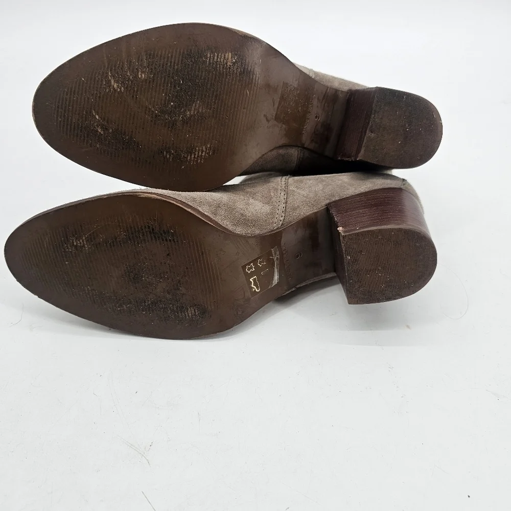 Madewell Taupe Leather Regan Boot in Suede Women's Size 9